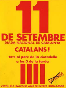 Cartel Once Setembre sant Boi de Llobregat