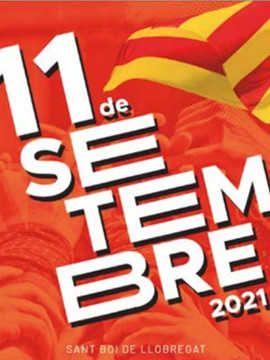 Cartel Once Setembre sant Boi de Llobregat